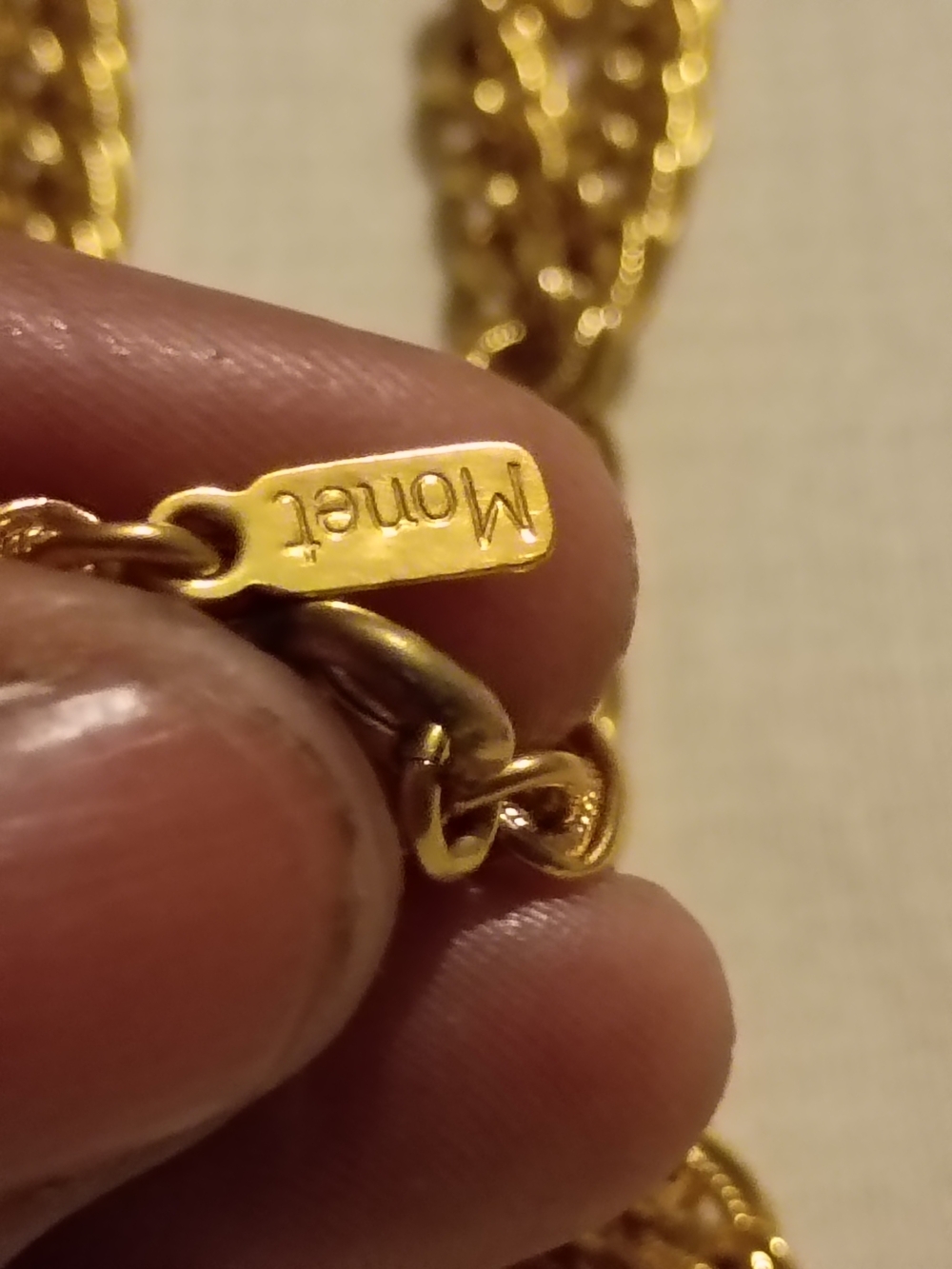 Monet Gold Tone Multi-Strand Rope Chain Necklace - Picture 6 of 7